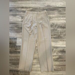Soho Apparel Beige Pinstripe Women’s High-Waist Dress Pants Size 8